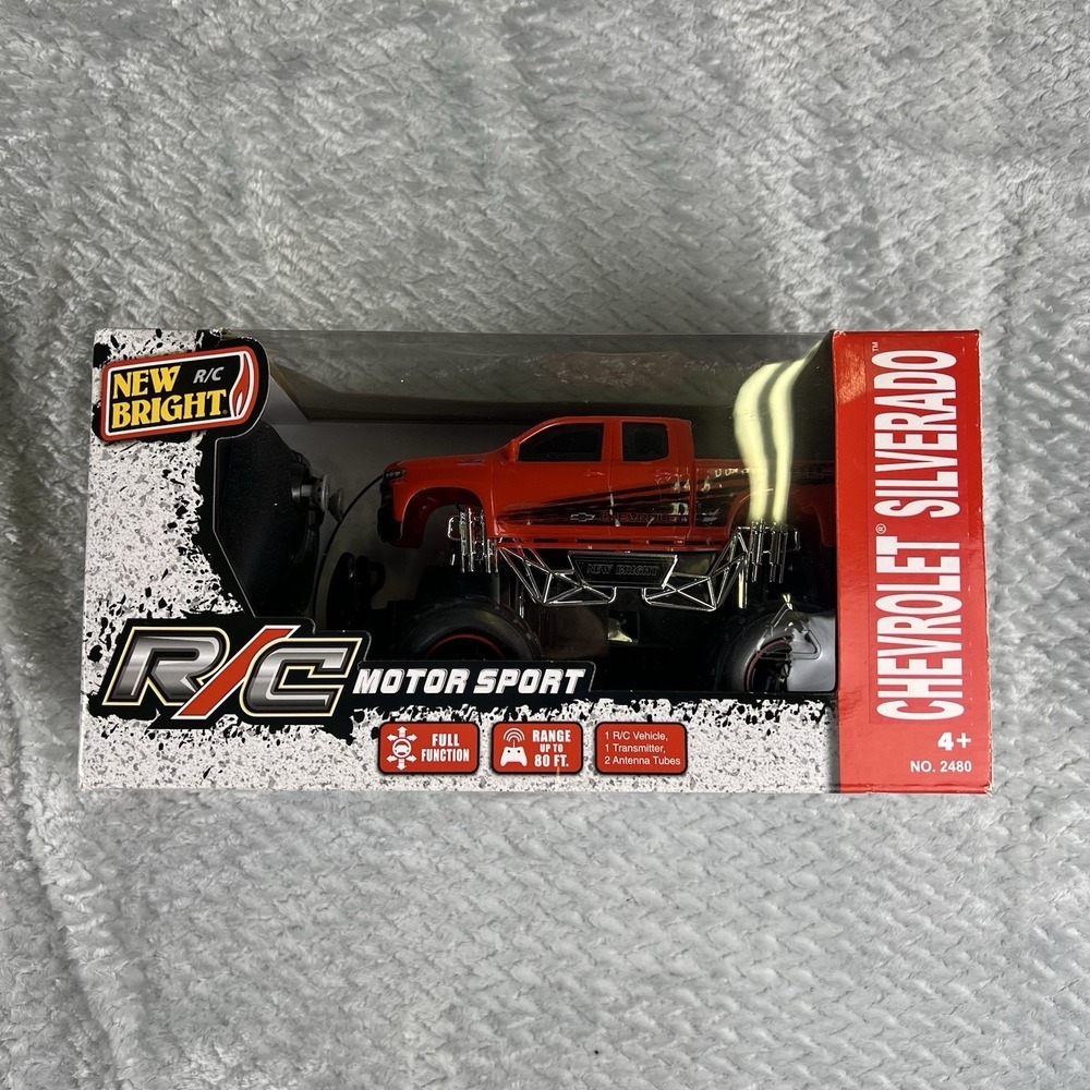New Bright R/C Truck Cheverolet Silverado Trail Boss New Red #2480